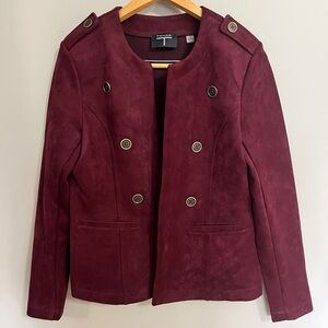 Tahari Women's Burgundy Double-Breasted Jacket
